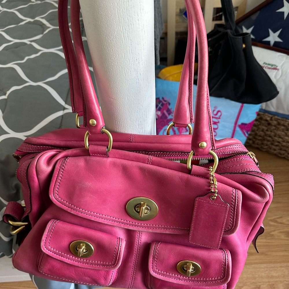 Coach satchel/brief in pink